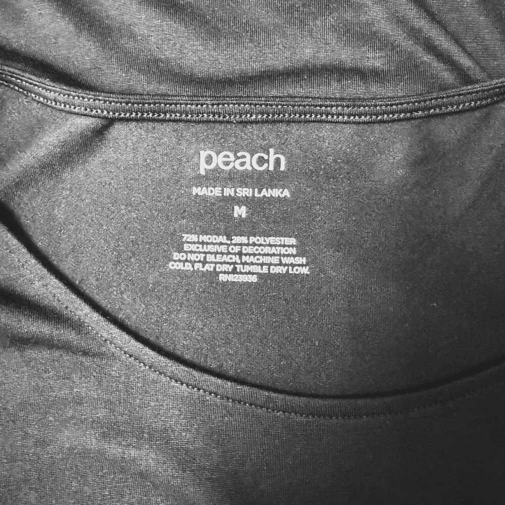 Peach brand NWT Alina Hi-Lo Top Black Modal Blend Size M - Picture 5 of 10